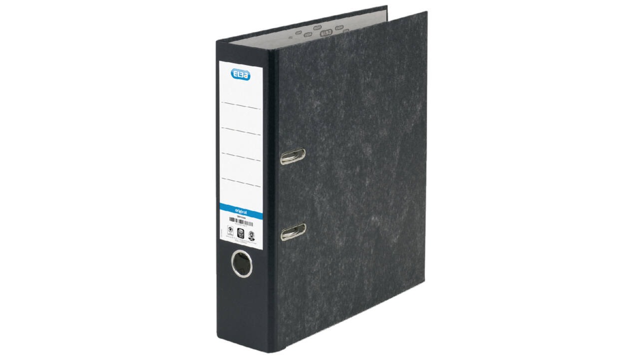 Ordner Elba Smart Original A4 80mm karton zwart gewolkt