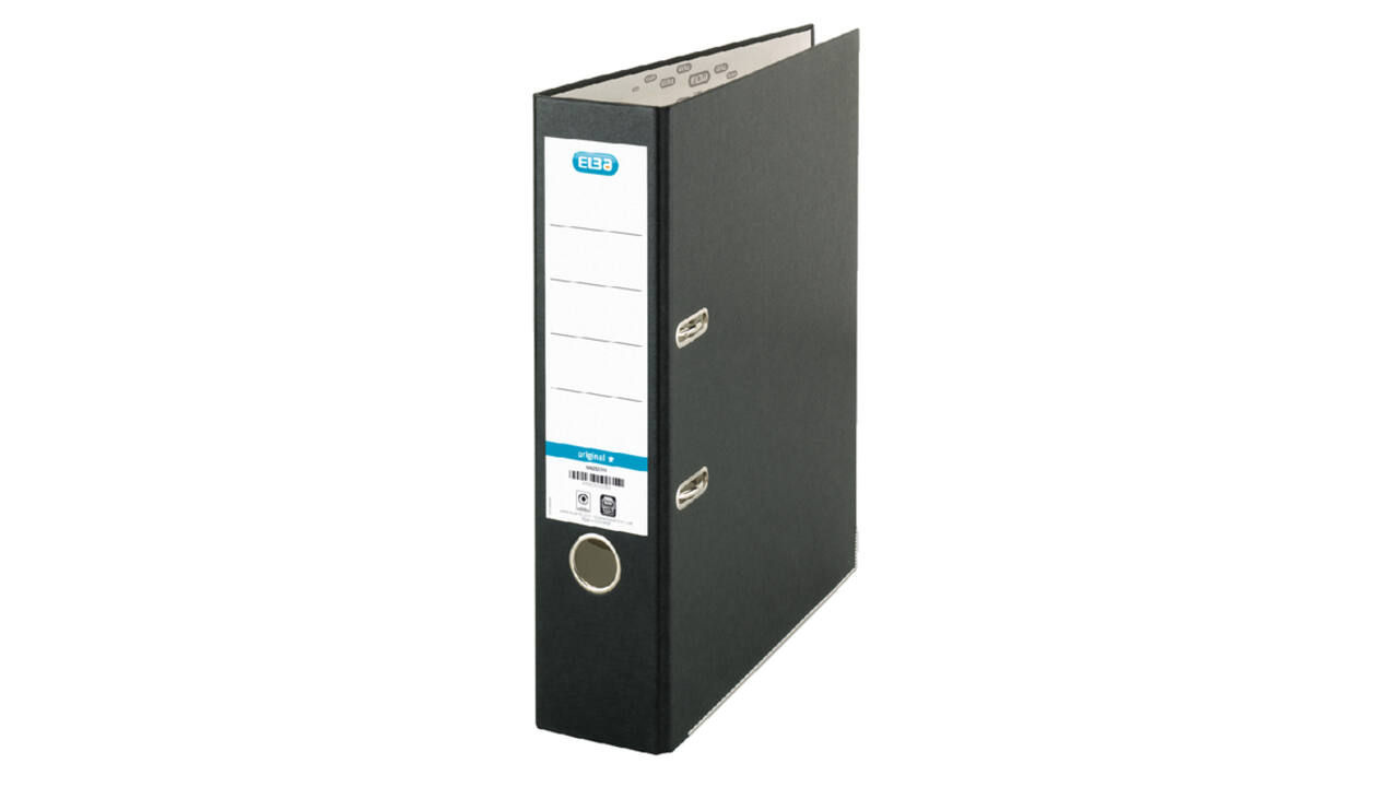Ordner Elba Smart Original A4 80mm karton zwart gewolkt