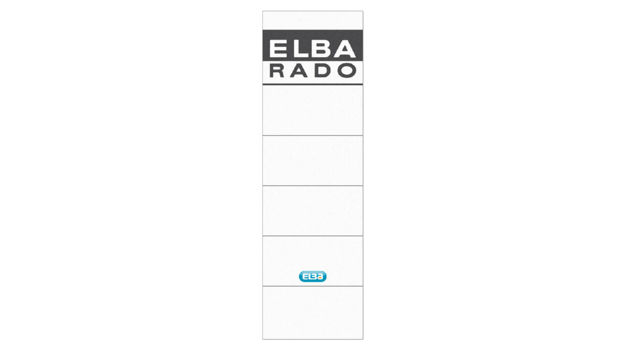 Rugetiket Elba breed 59x190mm zelfklevend wit/grijs 10 stuks