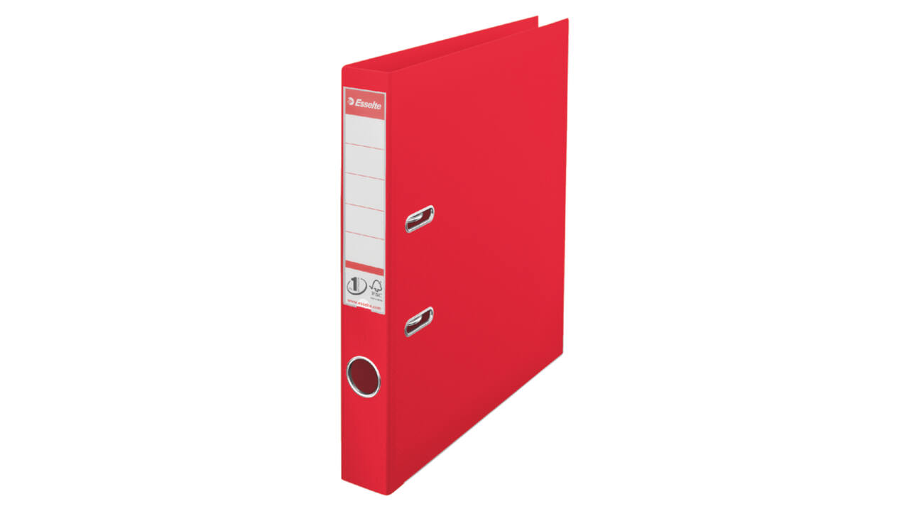 Ordner Esselte No.1 Power VIVIDA 50mm 30% gerecycled PP folie rood