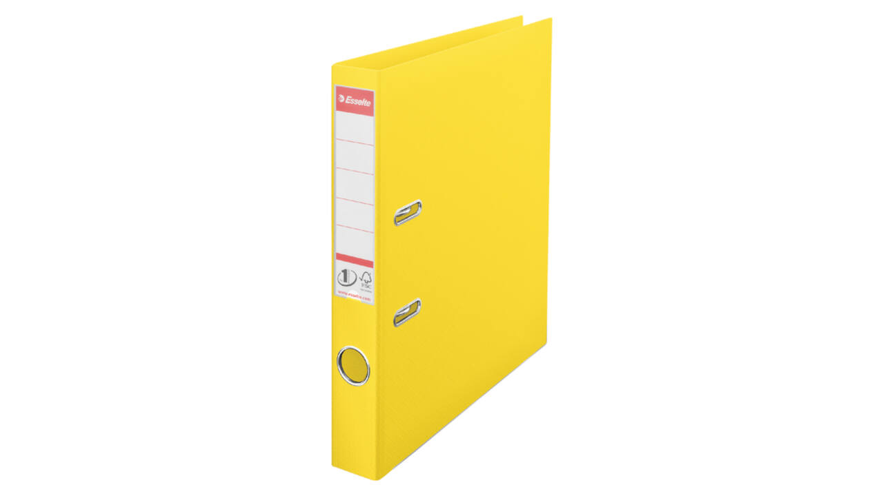 Ordner Esselte No.1 Power VIVIDA 50mm 30% gerecycled PP folie geel