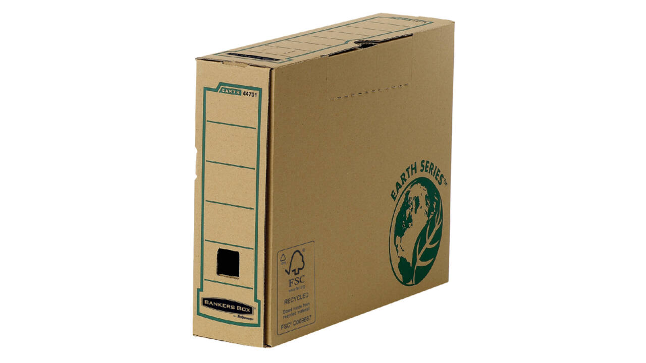Archiefdoos Bankers Box Earth A4 transfer 80mm bruin