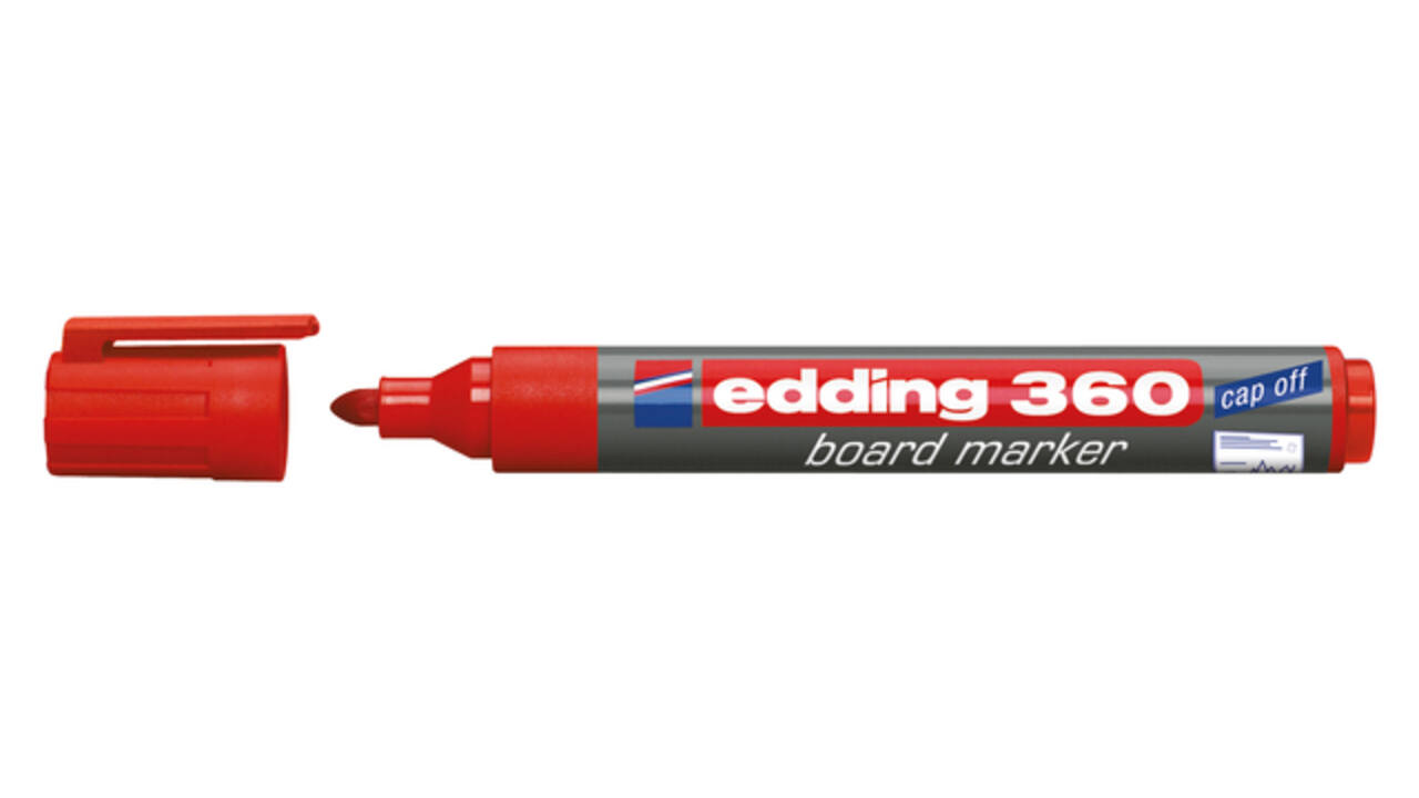 Whiteboardmarker edding 360 rond 1.5-3mm rood