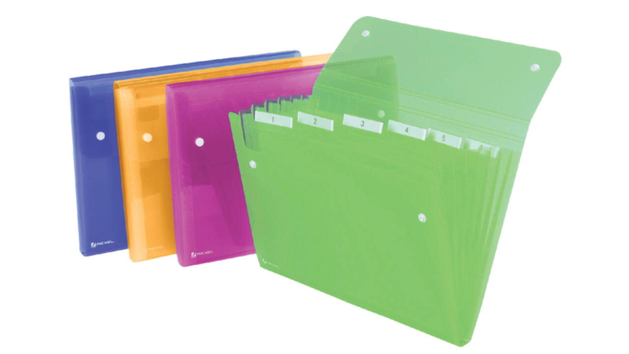 Sorteermap Rexel Ice 6-vaks assorti