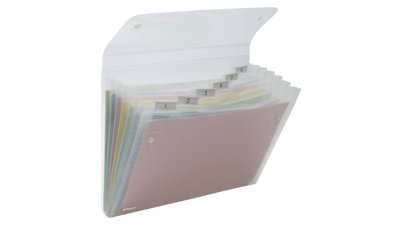 Sorteermap Rexel Ice 6-vaks transparant