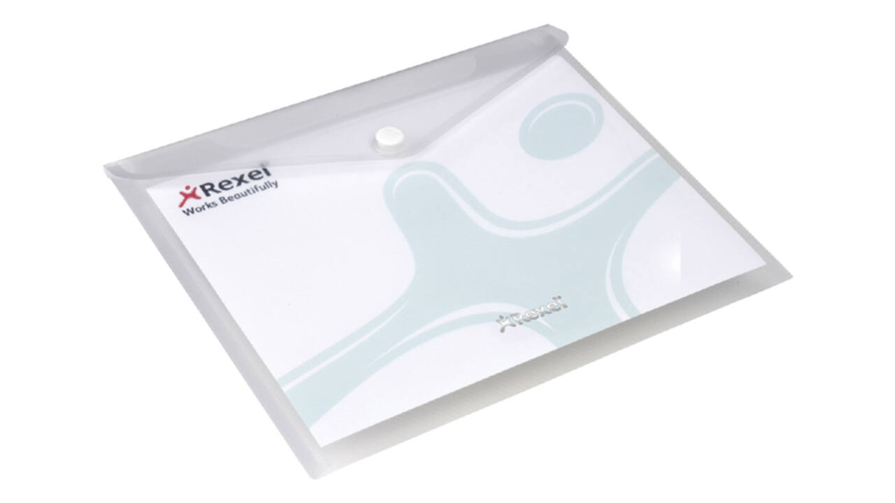 Enveloptas Rexel ice A5 transparant 5 stuks