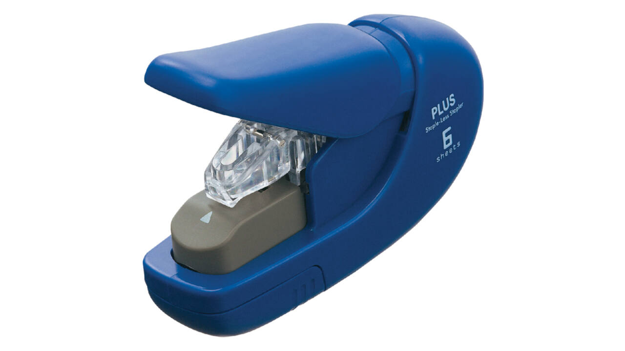 Nietmachine Plus nieten zonder nietjes blauw