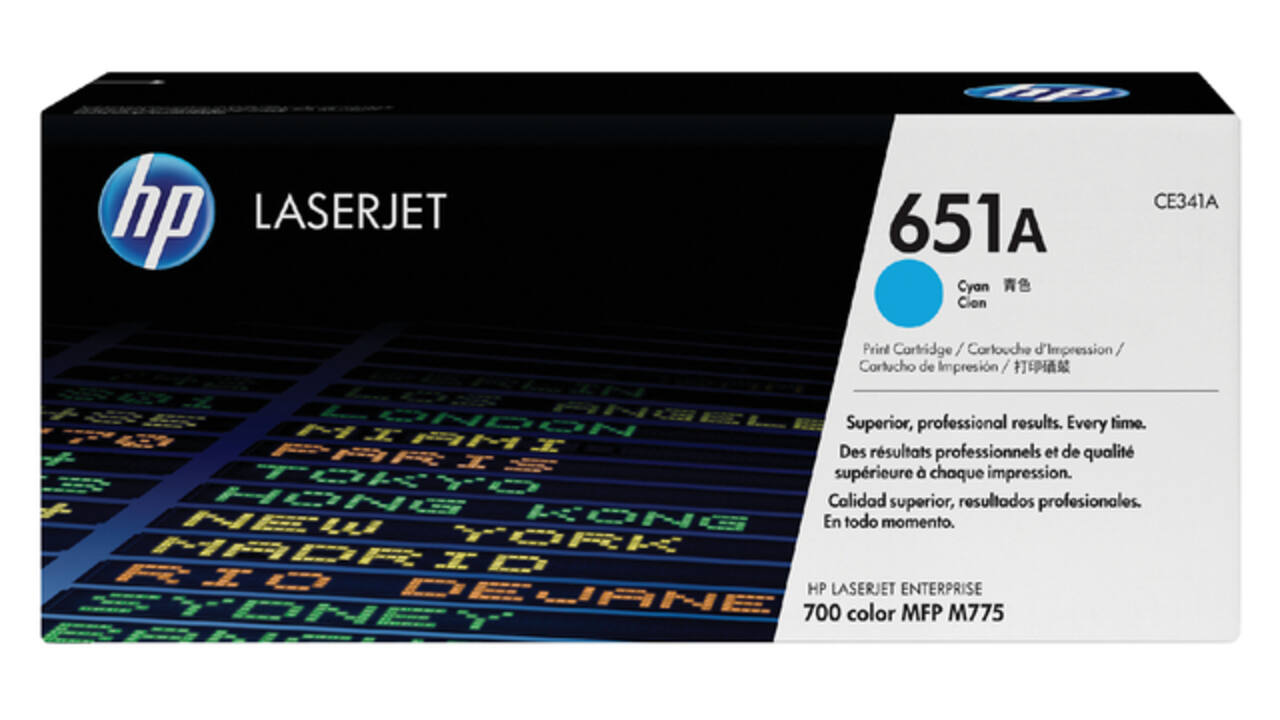 Tonercartridge HP CE341A 651A blauw
