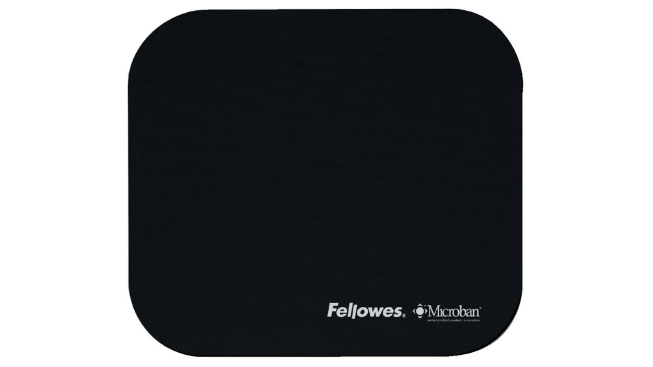 Muismat Fellowes microban antibacterieel zwart