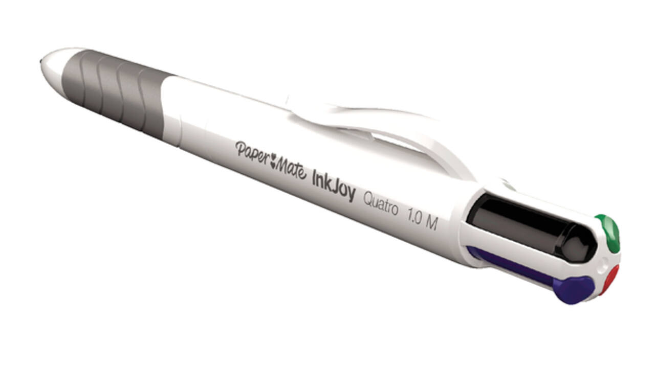 Balpen Paper Mate Inkjoy 4 kleuren Quatro standaard medium