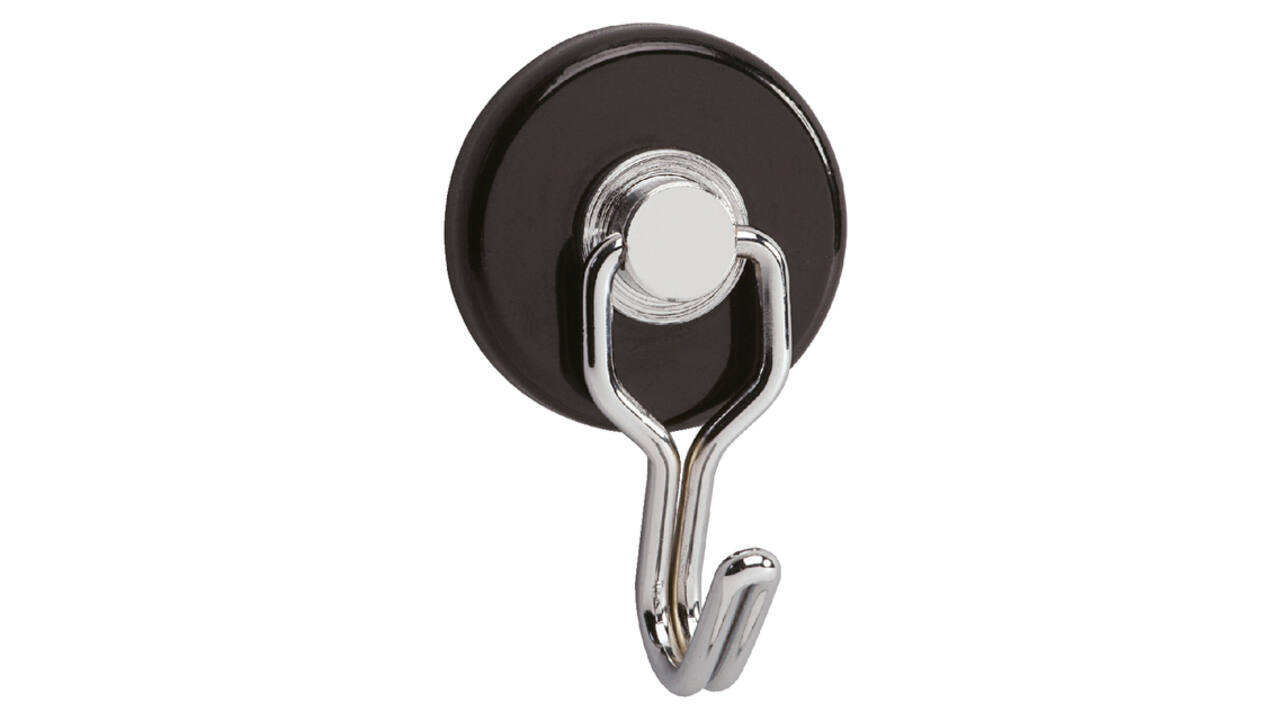 Magneet met haak MAUL Ø35mm trekkracht 5kg metaal 2 stuks
