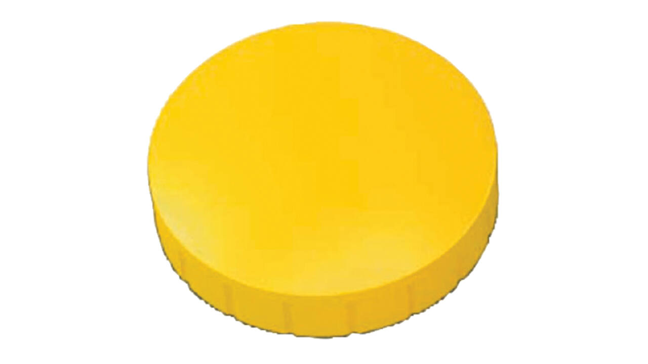 Magneet MAUL Solid 32mm 800gr geel 10 stuks