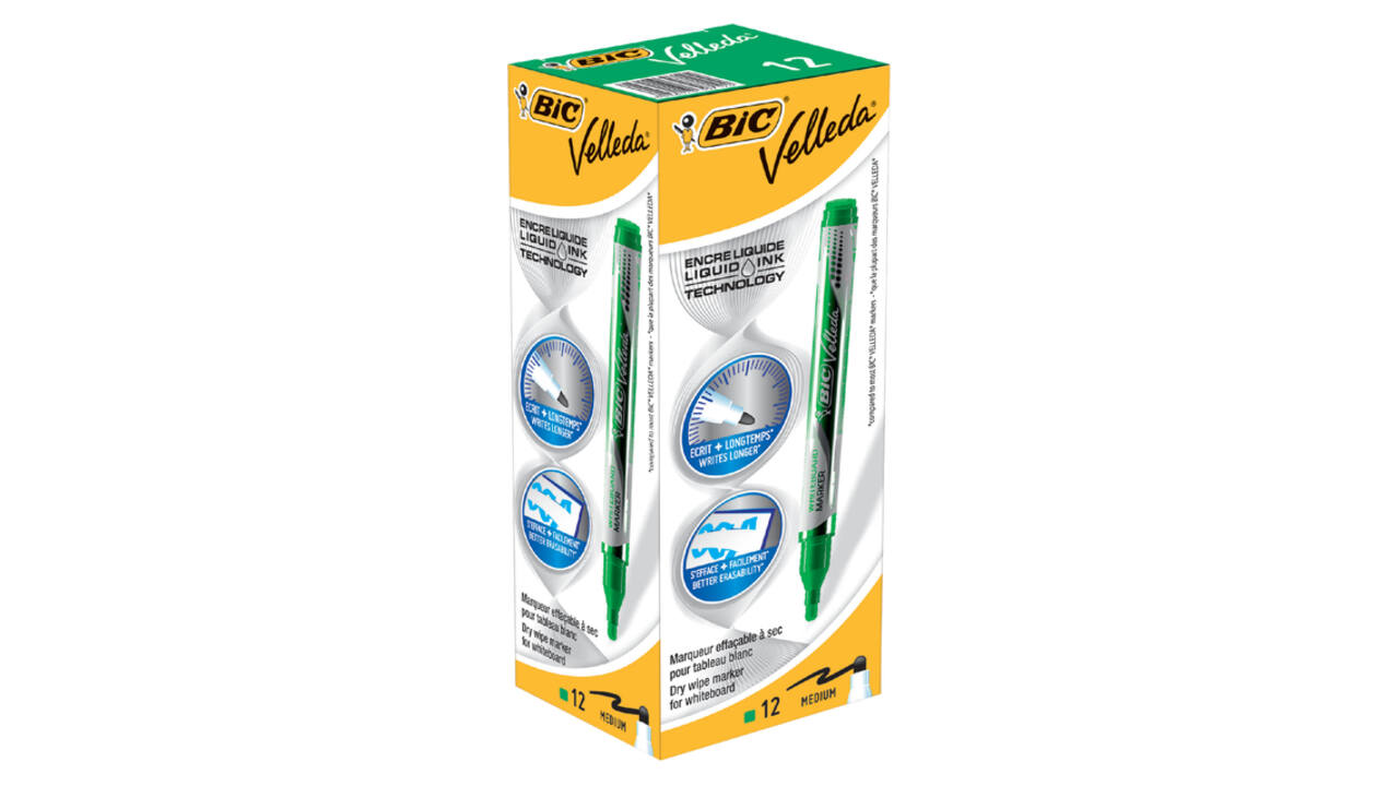 Whiteboardmarker Bic Velleda liquid rond medium groen