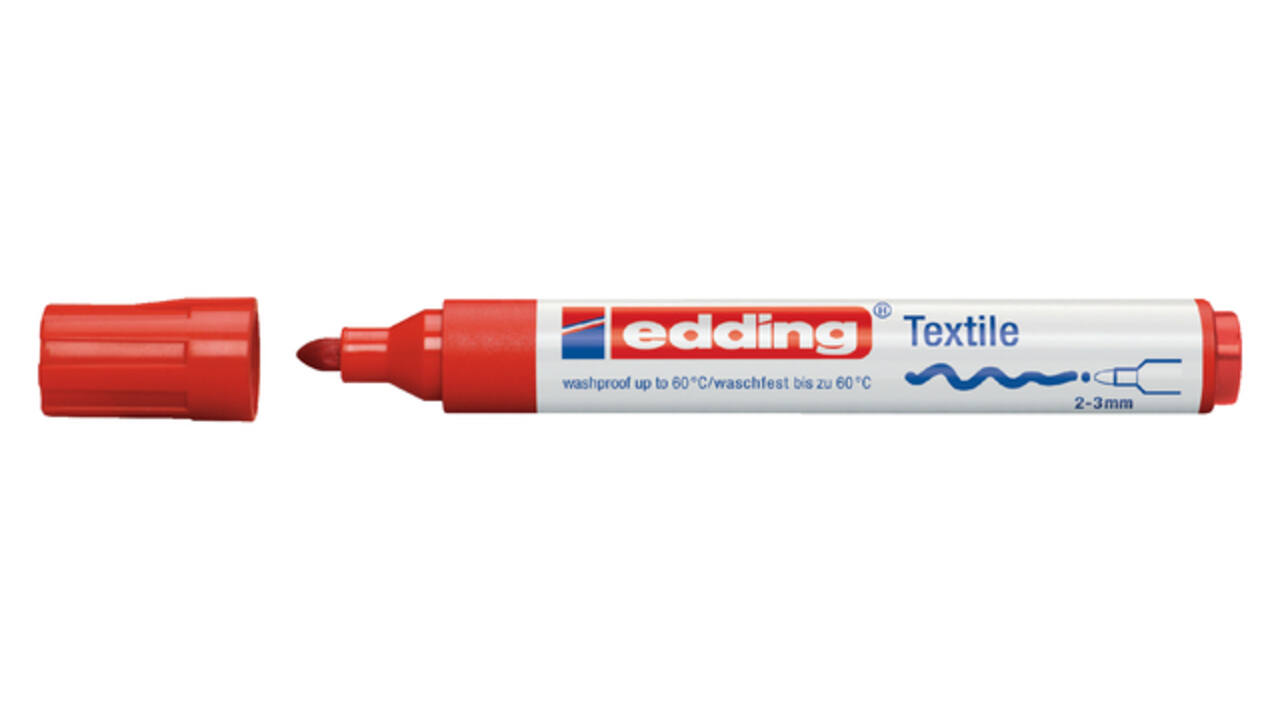 Textielmarker edding 4500 rond 2-3mm rood