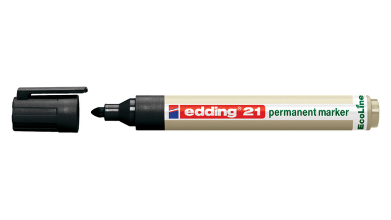 Viltstift edding 21 EcoLine rond zwart 1.5-3mm
