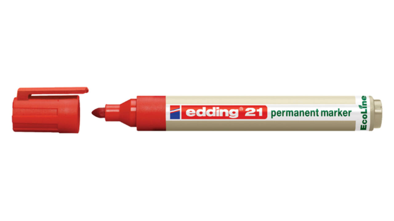 Viltstift edding 21 EcoLine rond rood 1.5-3mm