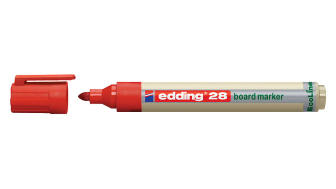 Whiteboardmarker edding 28 EcoLine rond 1.5-3mm rood