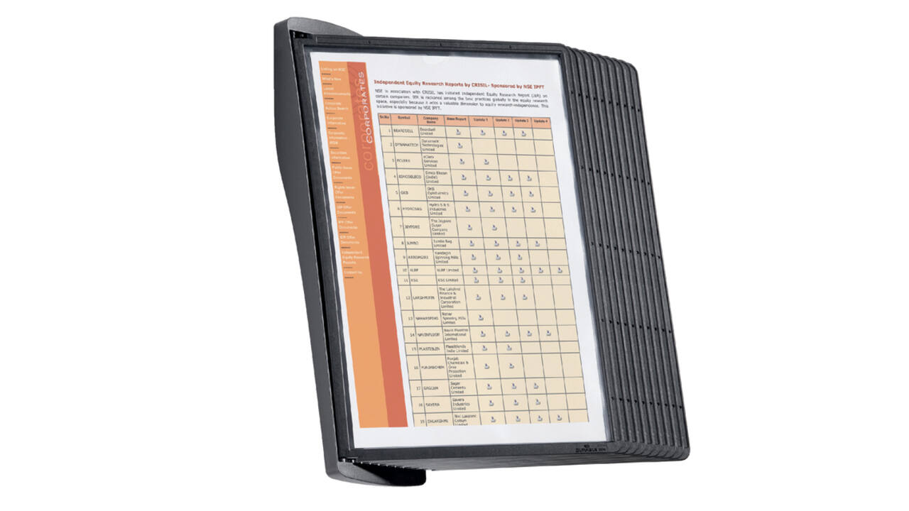 Wandstandaard Durable 5854 Sherpa Style met 10-tassen zwart