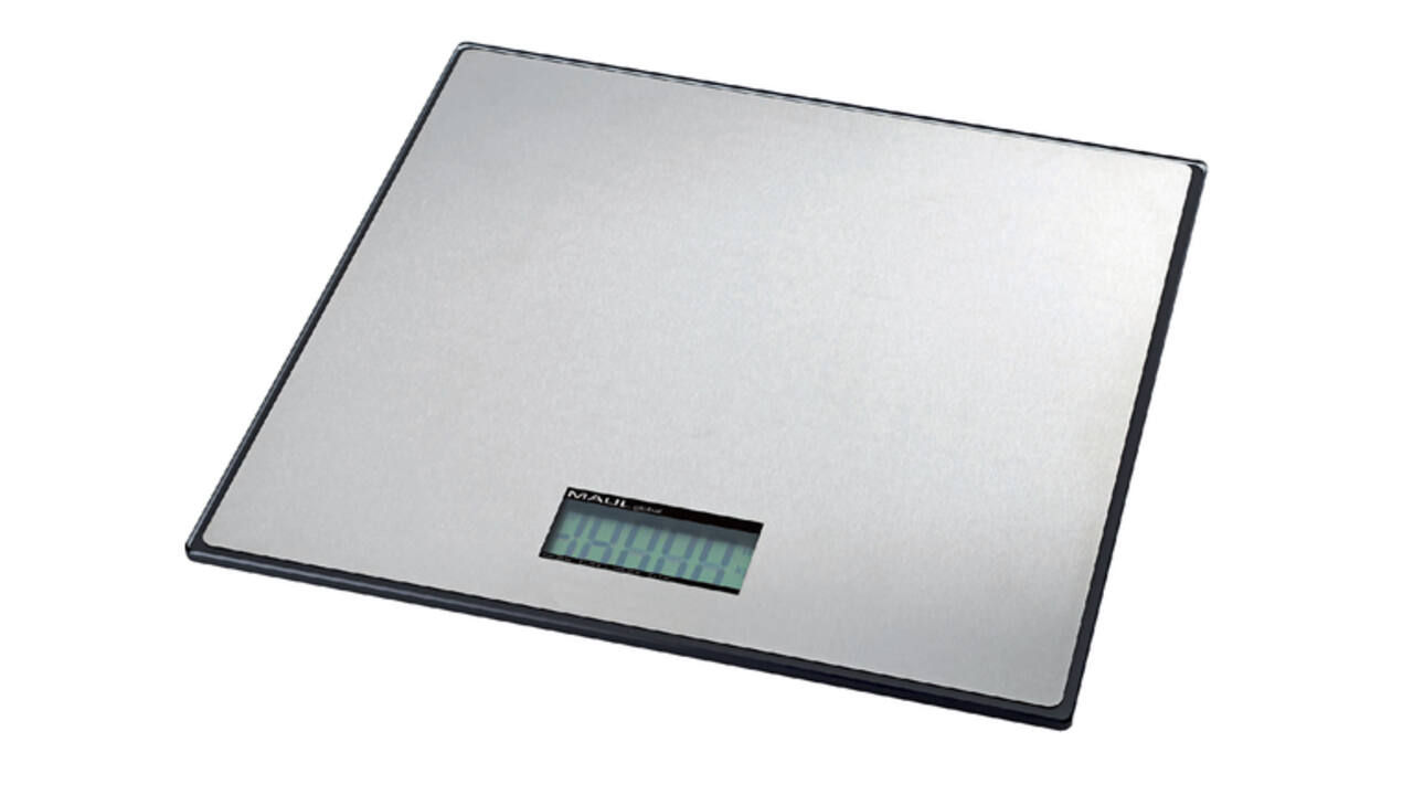 Pakketweger MAUL Global 50kg metalen plateau 32x32cm inclusief batterij zwart