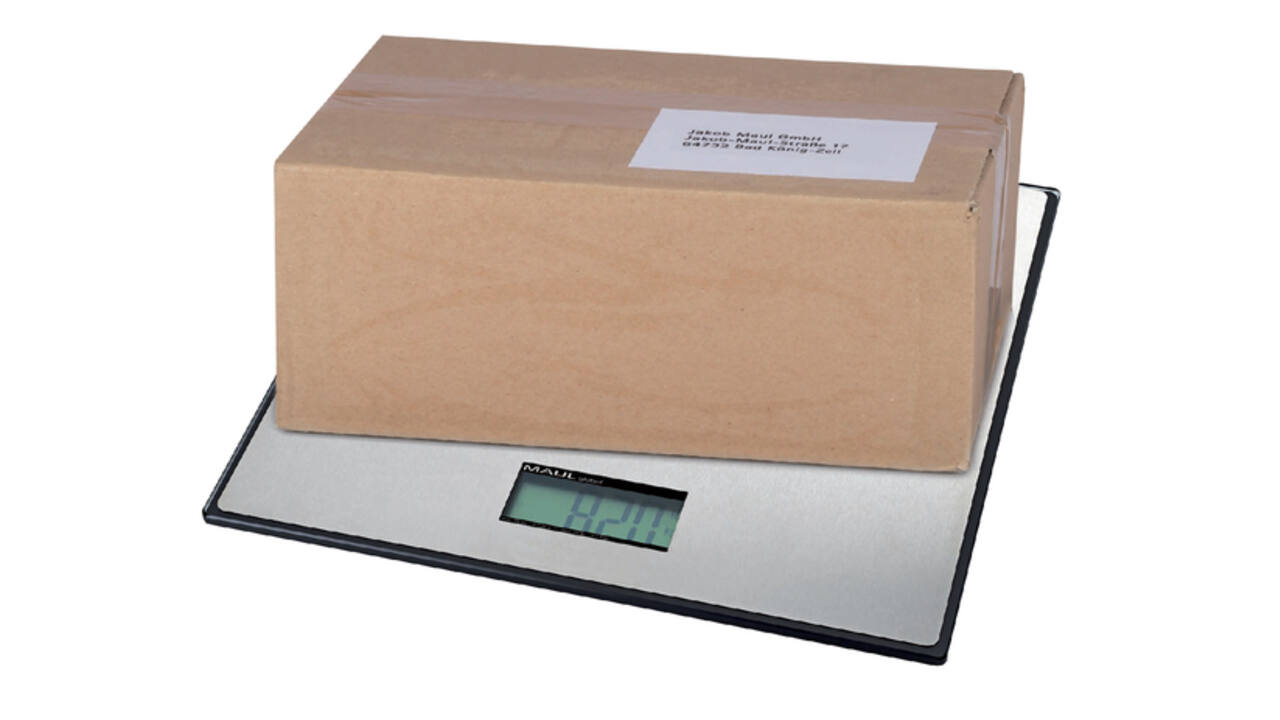 Pakketweger MAUL Global 50kg metalen plateau 32x32cm inclusief batterij zwart