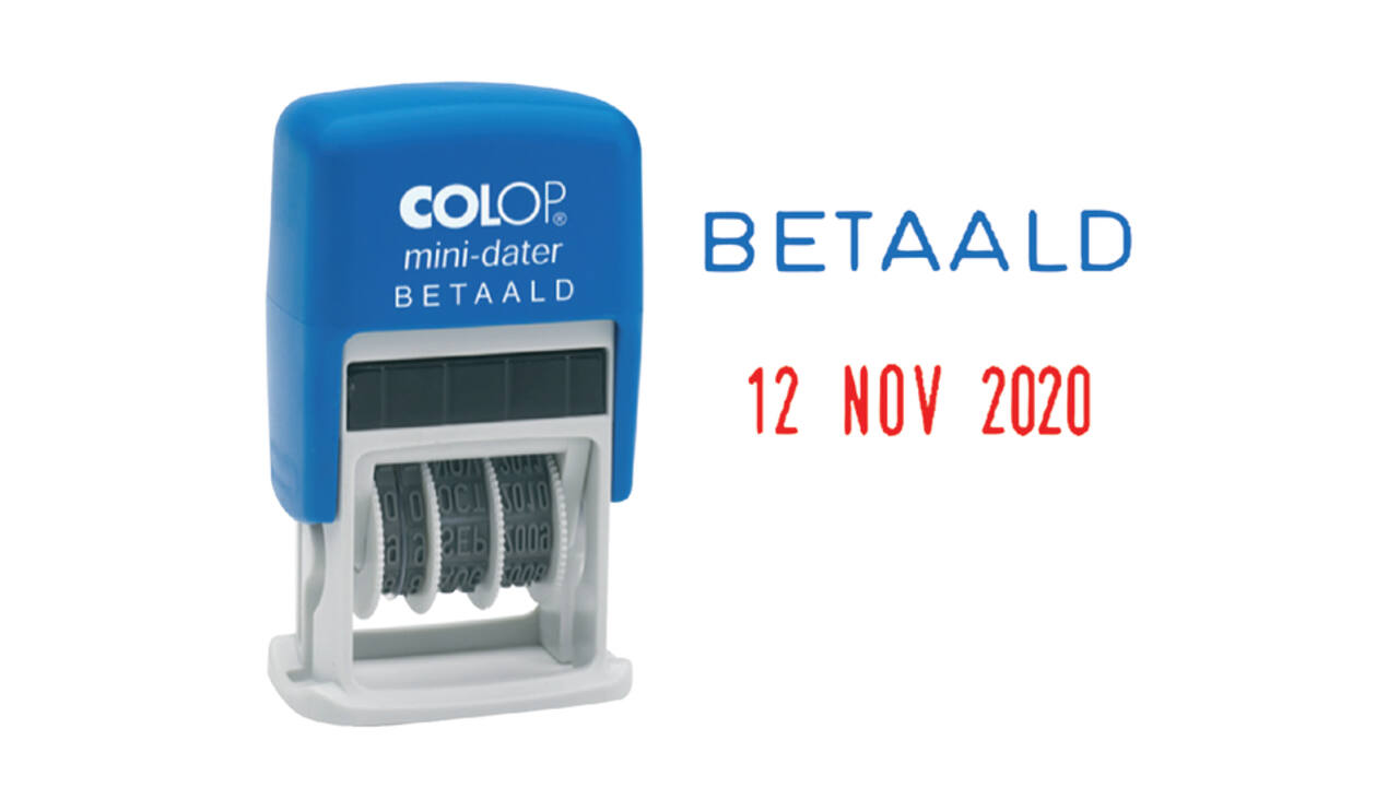 Woord-datumstempel Colop Printer Mini S 160/L betaald