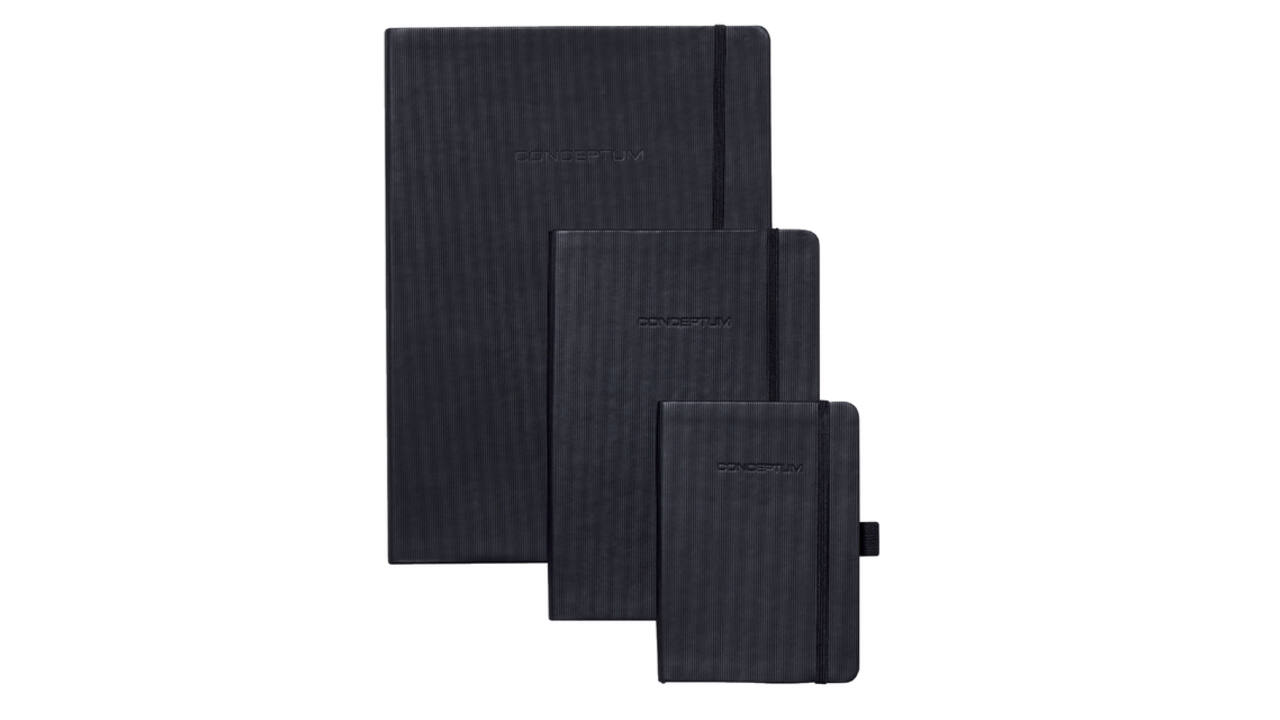 Notitieboek Sigel Conceptum Pure A5 194blz 80gr lijn hardcover zwart