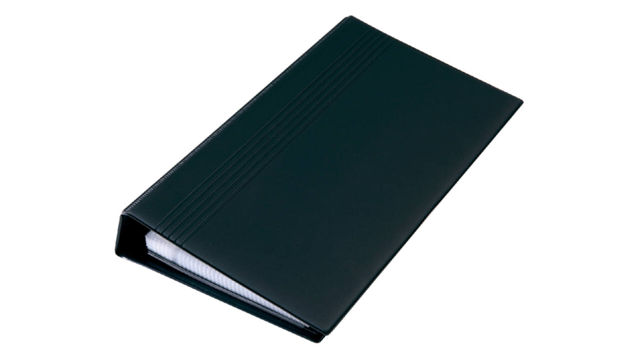 Visitekaartringband Sigel VZ300 200 kaarten 90x58mm kunststof zwart