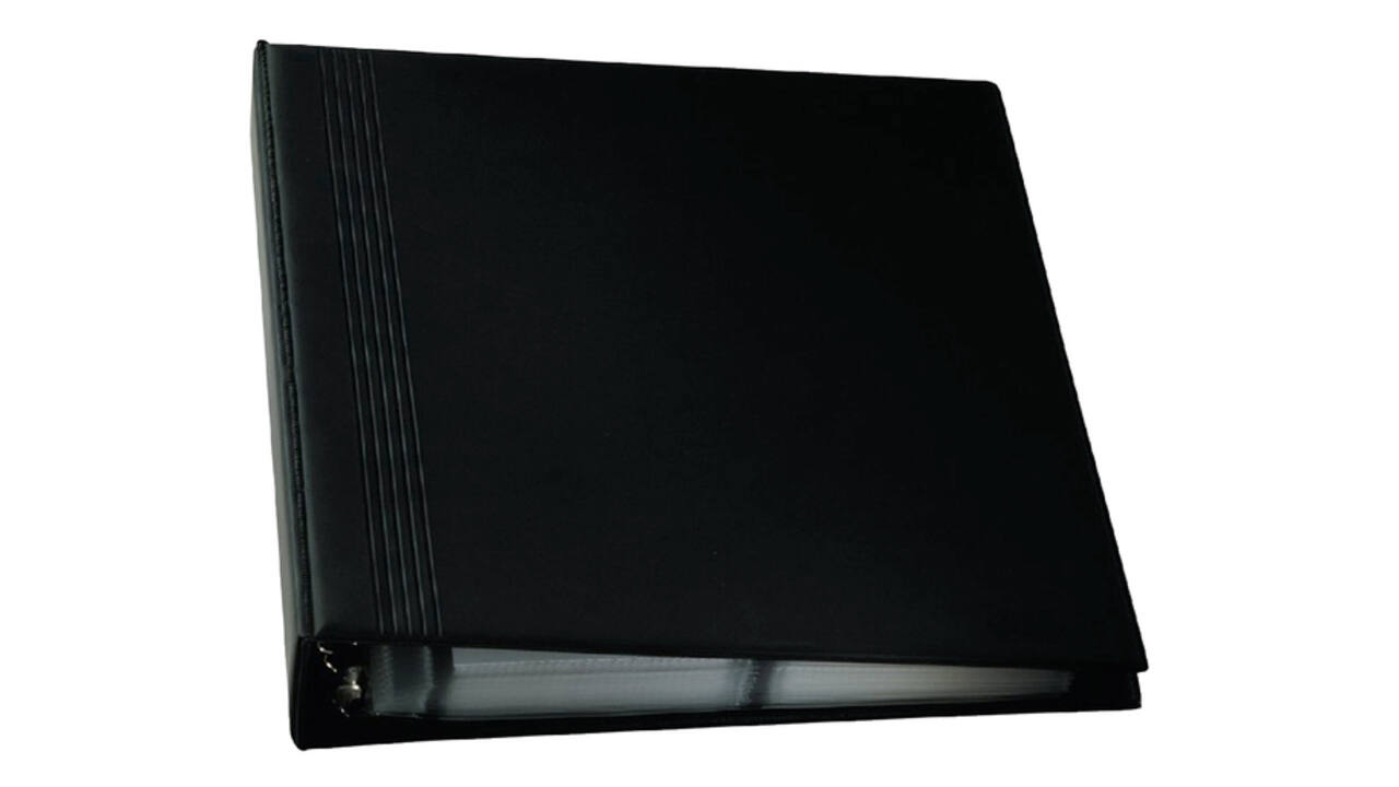 Visitekaartringband Sigel VZ301 voor 400 kaarten 90x58mm velvet zwart