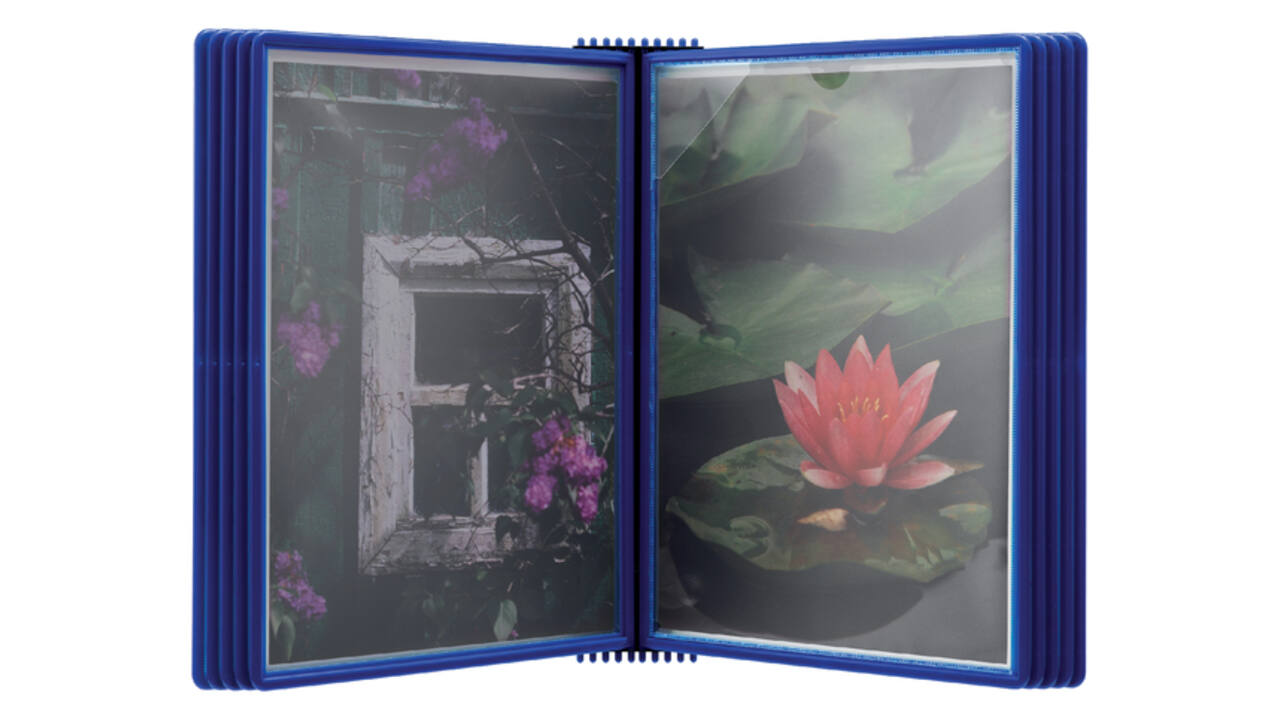 Wandelement Djois Flex-O-Frame premium A4 met 10-tassen blauw