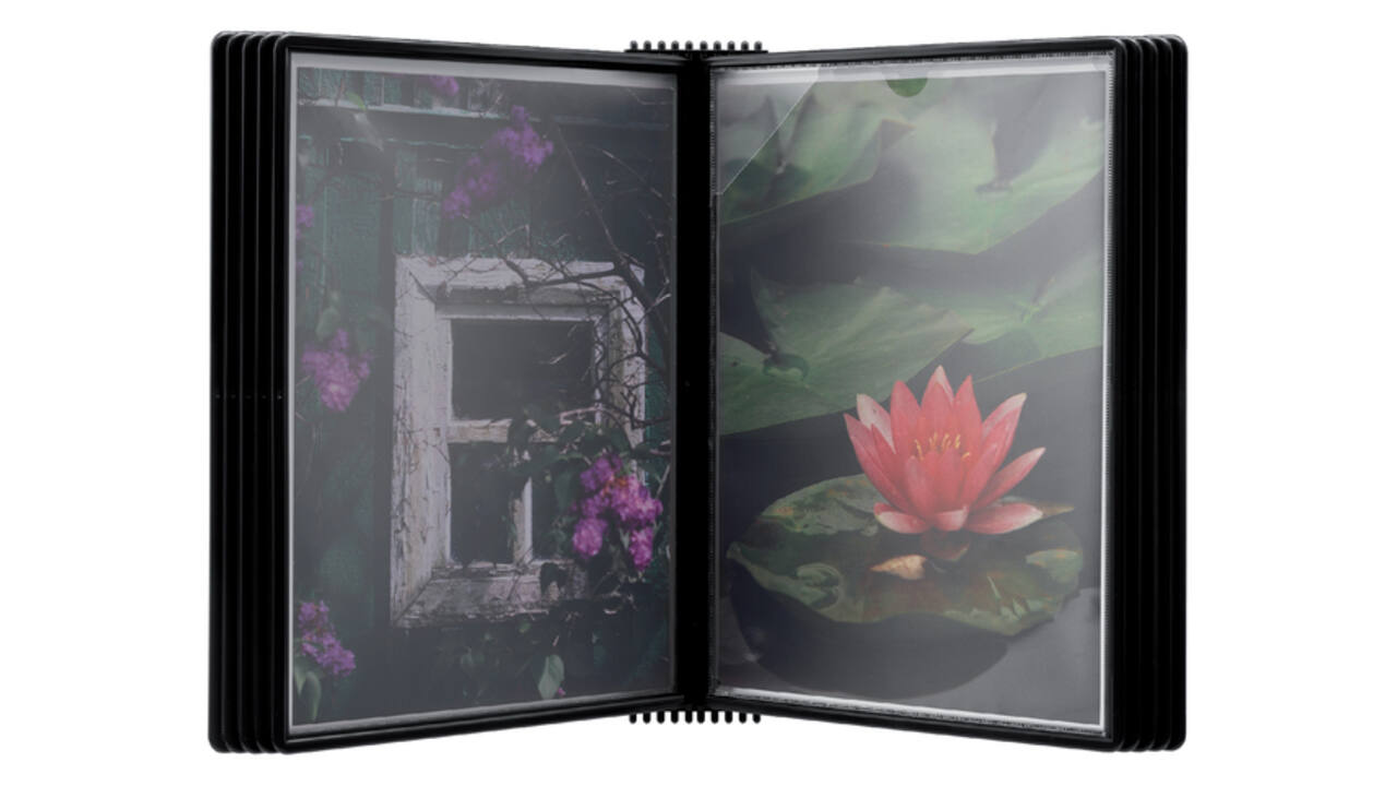 Wandelement Djois Flex-O-Frame premium A4 met 10-tassen zwart