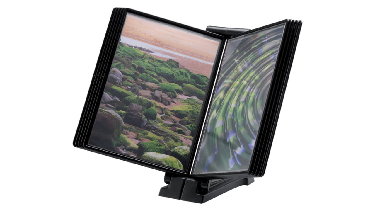 Infomanager Djois Flex-O-Frame basis met 10-tassen antraciet/zwart