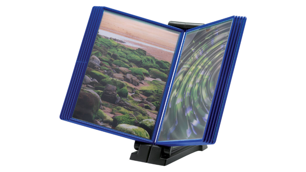Infomanager Djois Flex-O-Frame basis met 10-tassen antraciet/blauw