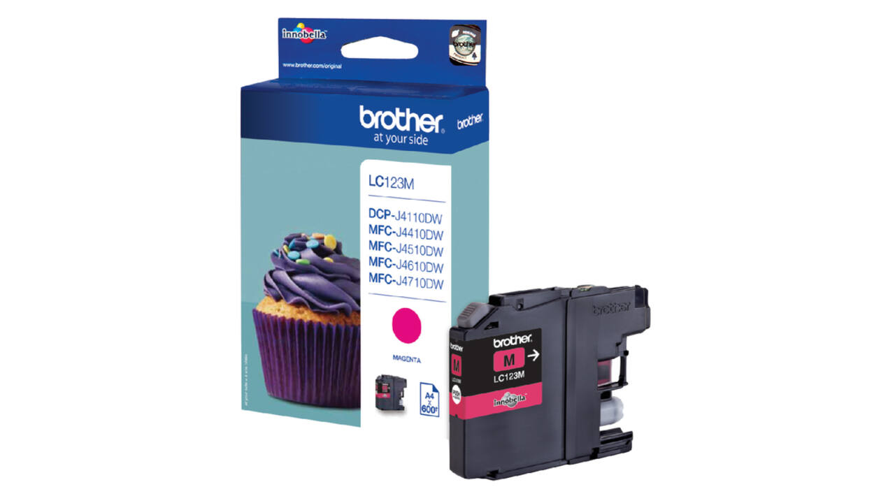 Inktcartridge Brother LC-123M rood