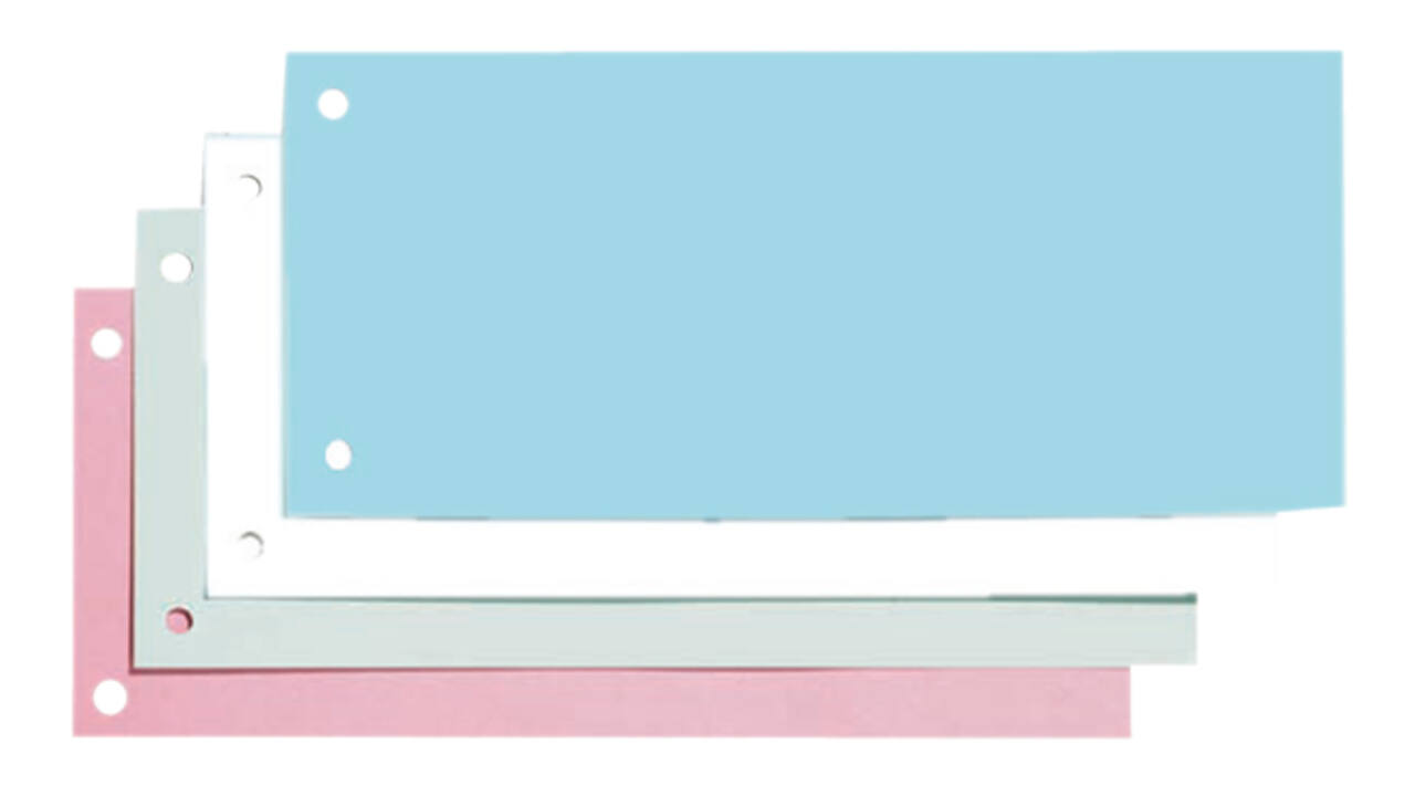 Scheidingsstrook Oxford smal 240x105mm 190gr blauw 100 stuks
