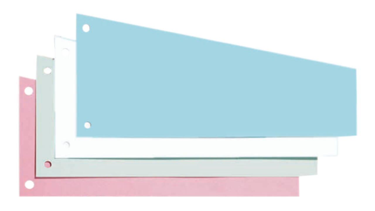 Scheidingsstrook Oxford trapezium 240x105/55mm 190gr blauw 100 stuks