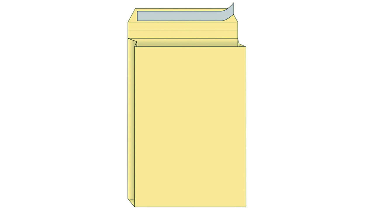Envelop Quantore monsterzak 262x371x38mm zelfklevend creme 125 stuks