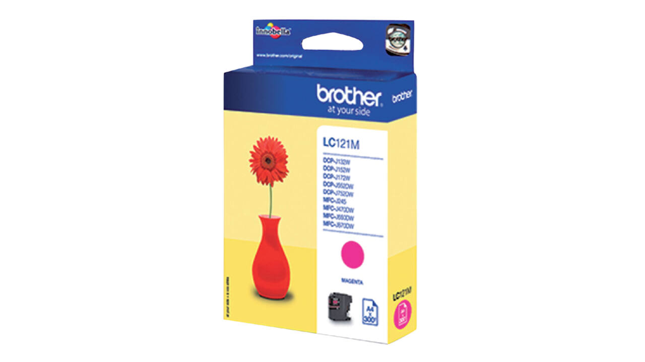 Inktcartridge Brother LC-121M rood