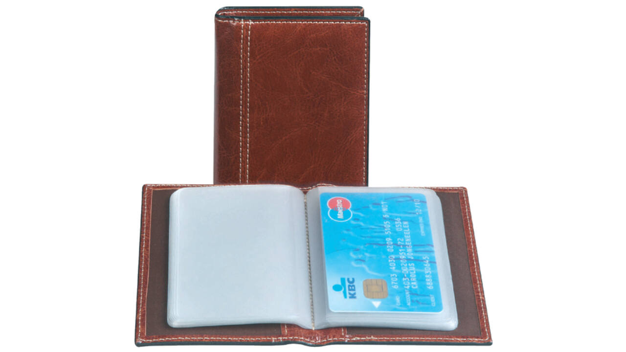 Creditkaart etui Palermo 40stuks bruin