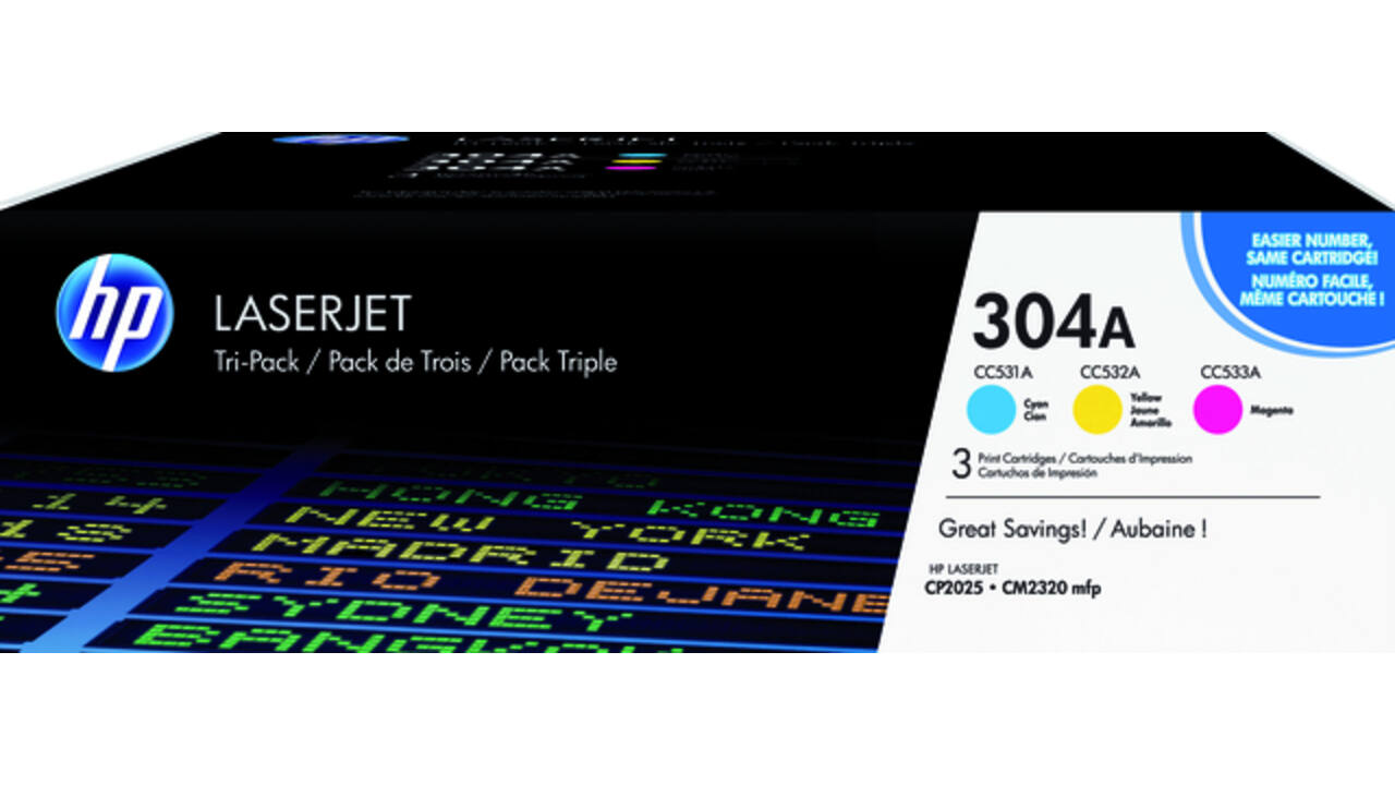 Tonercartridge HP CF372AM 304A 3 kleuren