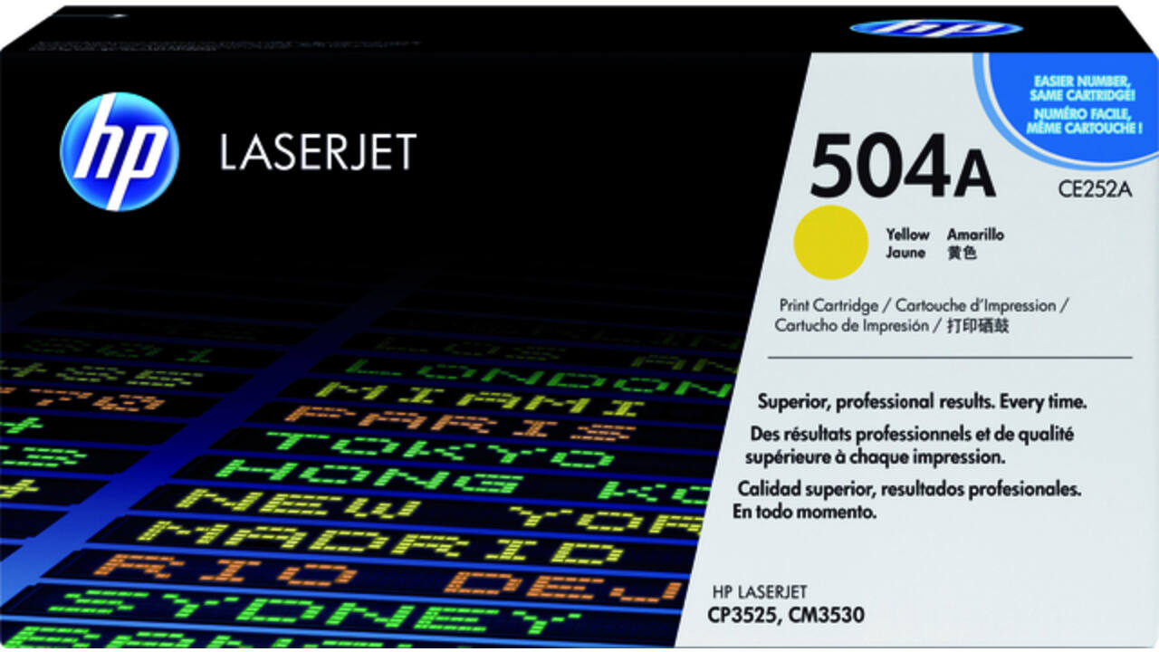 Tonercartridge HP CE252A 504A geel