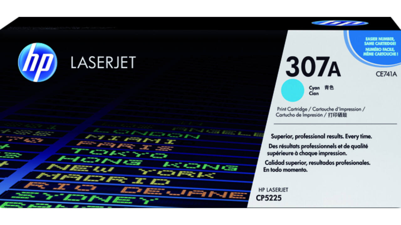 Tonercartridge HP CE741A 307A blauw