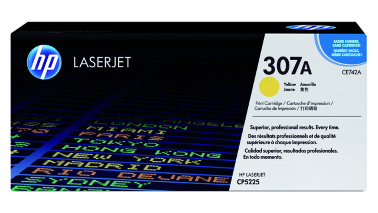 Tonercartridge HP CE742A 307A geel