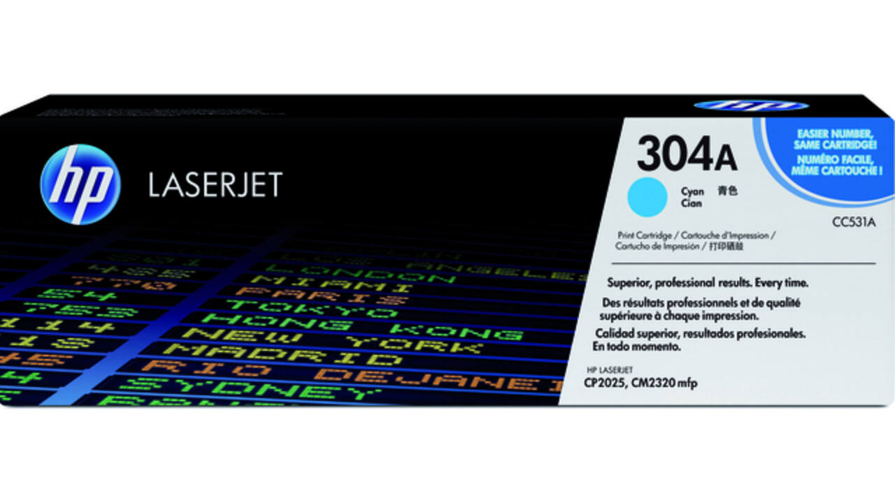 Tonercartridge HP CC531A 304A blauw