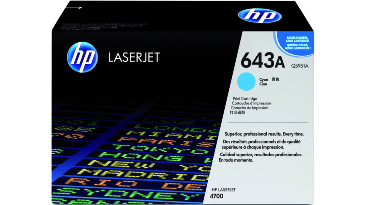 Tonercartridge HP Q5951A 643A blauw