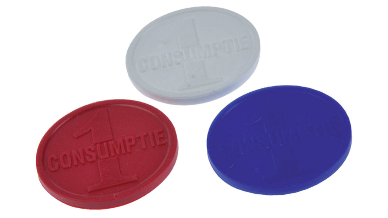 Consumptiemunt Combicraft rood 750 stuks