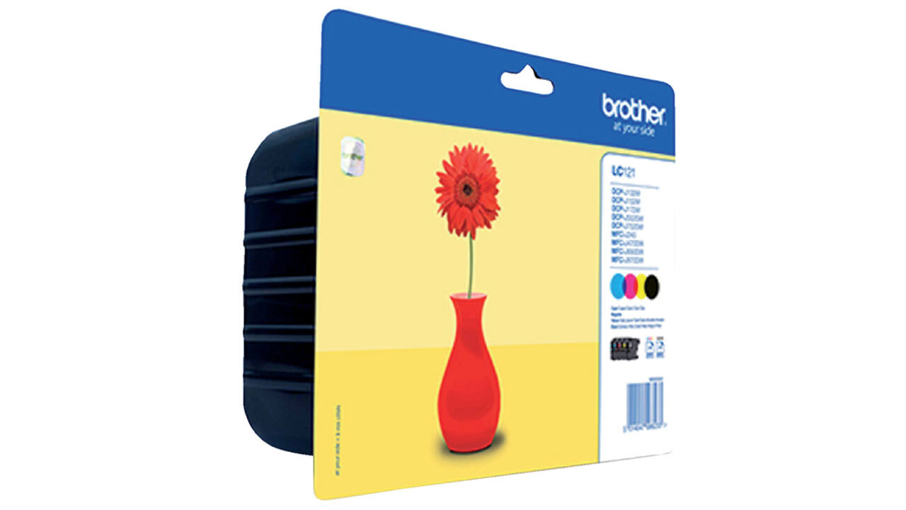 Inktcartridge Brother LC-121VALBP zwart + 3 kleuren