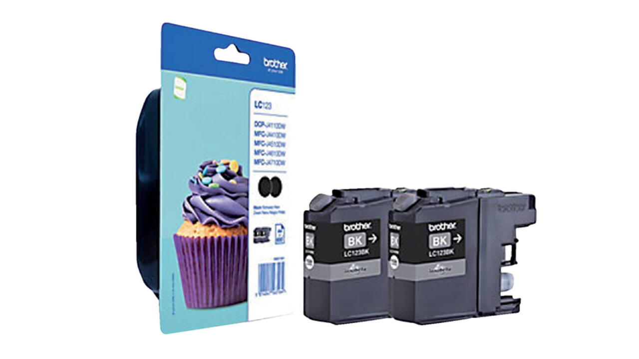 Inktcartridge Brother LC-123BKBP2 zwart 2x