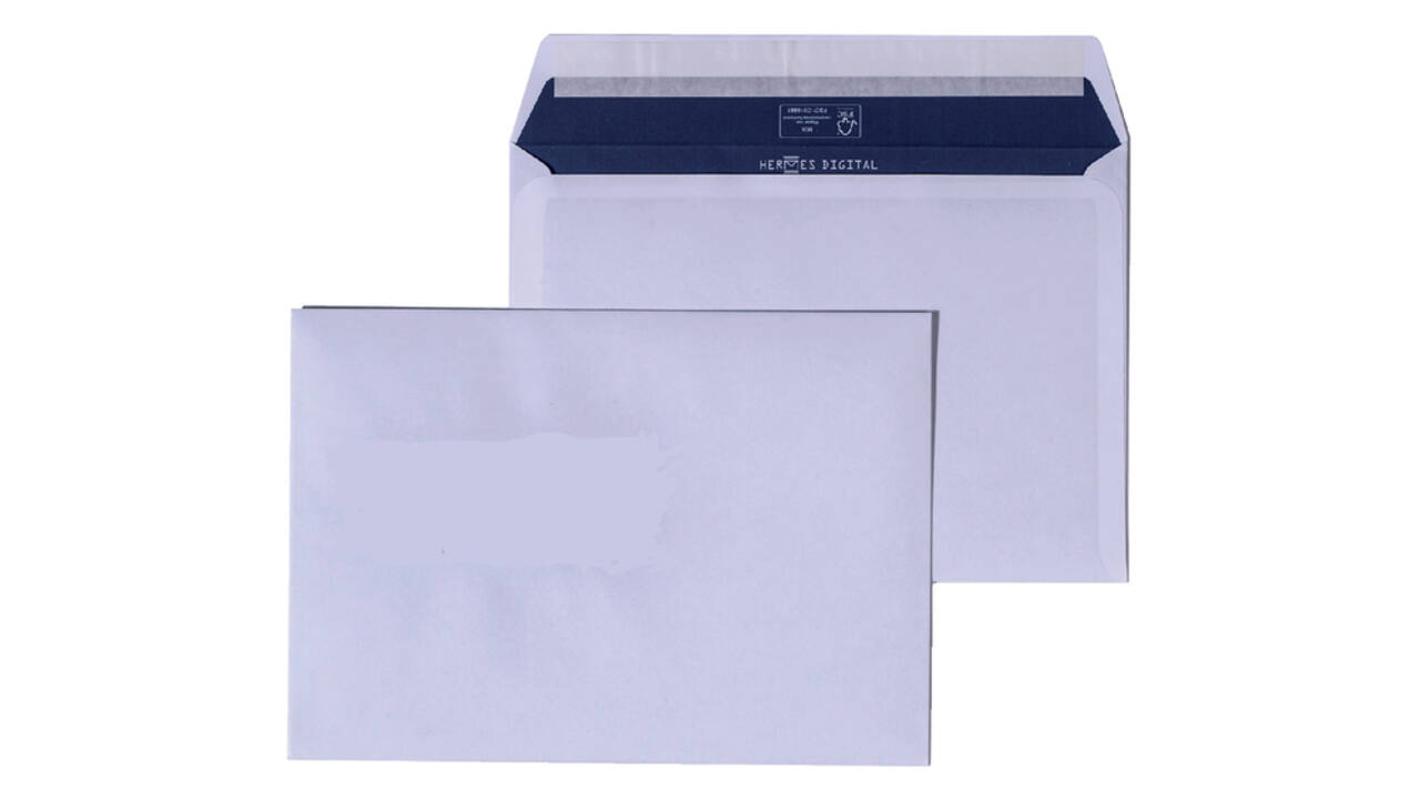 Envelop Hermes bank EA5/6 110x220mm gegomd wit doos à 500 stuks