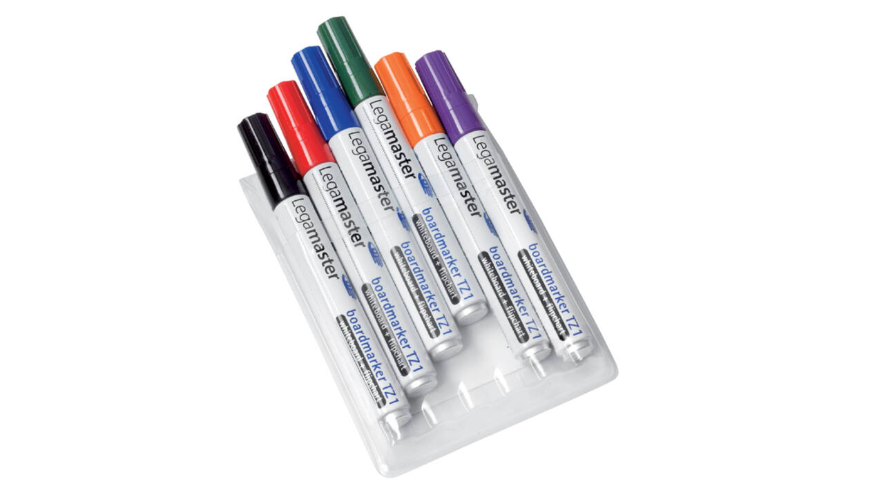 Whiteboardmarker Legamaster TZ 1 rond 1.5-3mm assorti set à 6 stuks