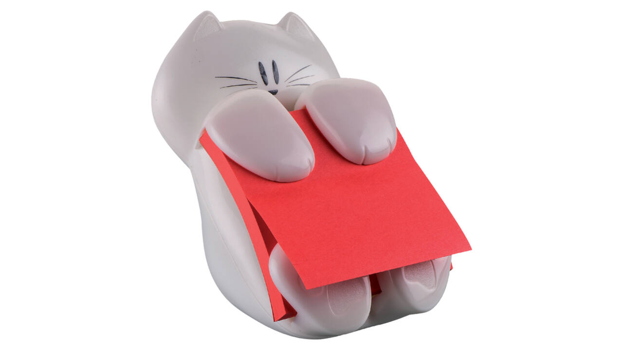 Memoblokdispenser Post-it Z-Notes Kat 76x76mm incl notes roze